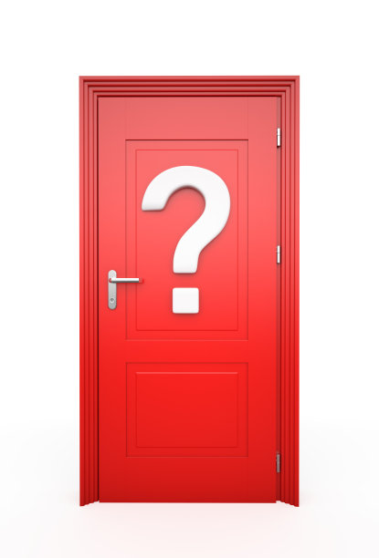 带问号的关闭的红门图片下载
