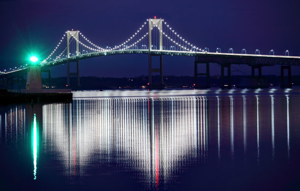 新港灯塔和大桥图片下载