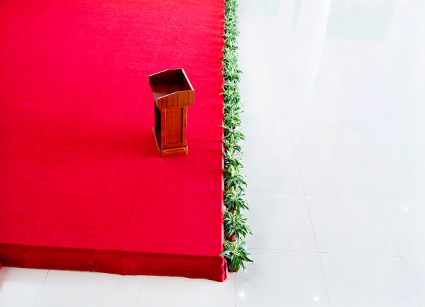 高角度视图的讲台图片下载