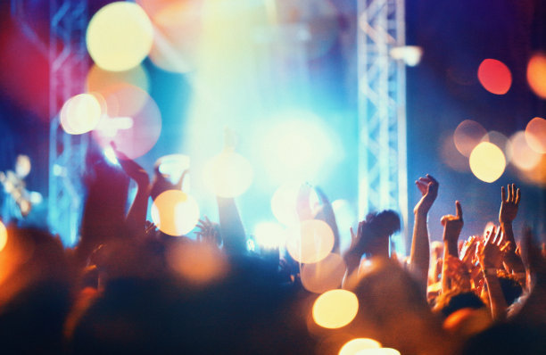 音乐会的人群。素材图片