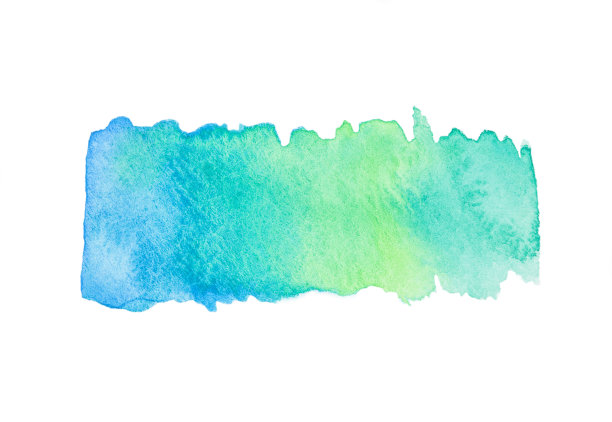 蓝色绿色水彩渐变飞溅图片下载