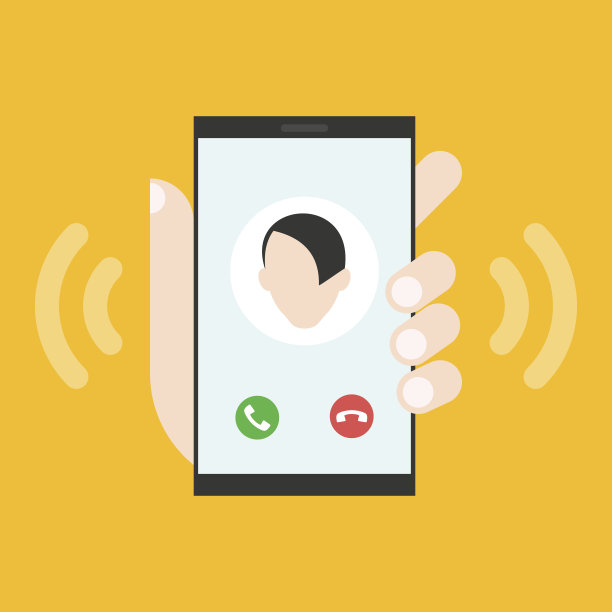 智能手机屏幕上有来电素材图片