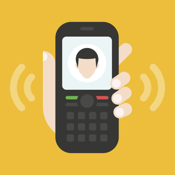 智能手机屏幕上有来电素材图片