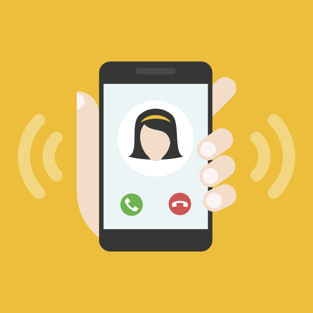 智能手机屏幕上有来电素材图片