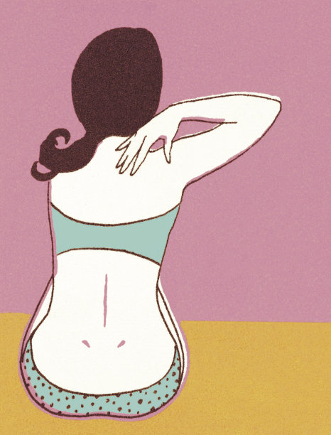 穿着比基尼的女人的背影图片下载