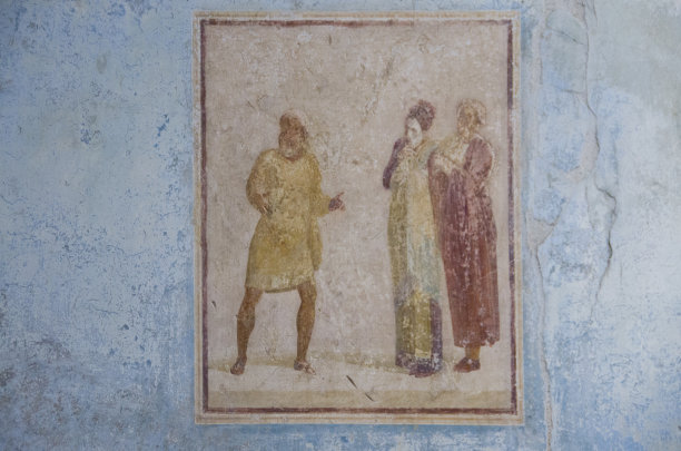 意大利庞贝长城上的壁画图片下载