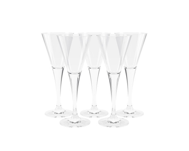 空香槟杯孤立在白色背景图片下载