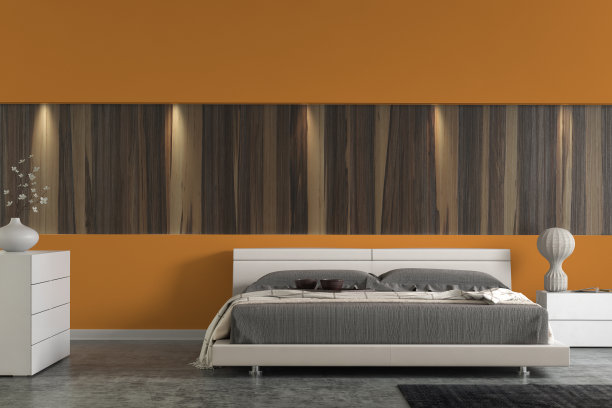 带装饰的现代卧室图片下载