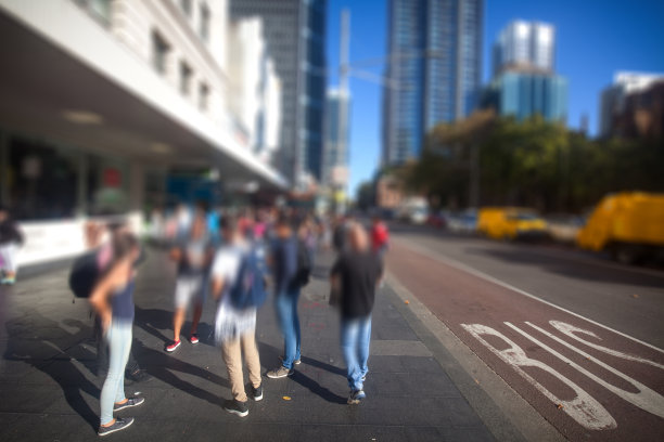 悉尼市的街头行人图片下载