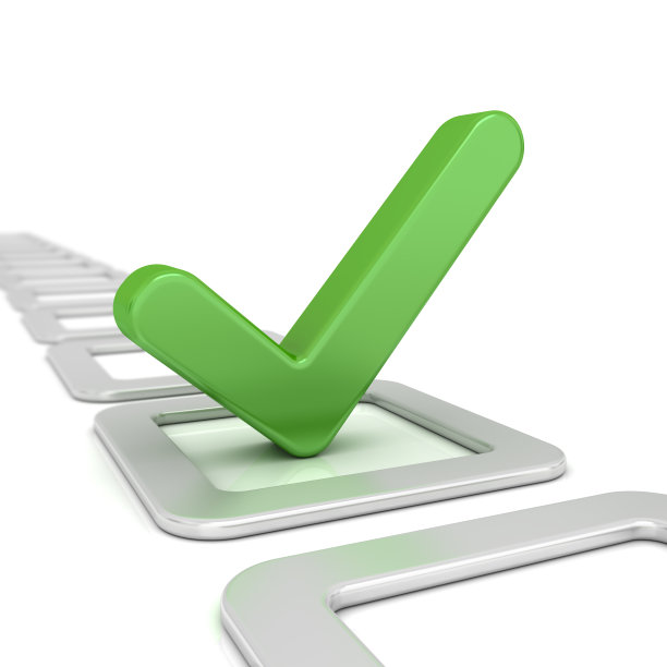 有绿色勾号的检查表。协议和解决方案概念图片下载