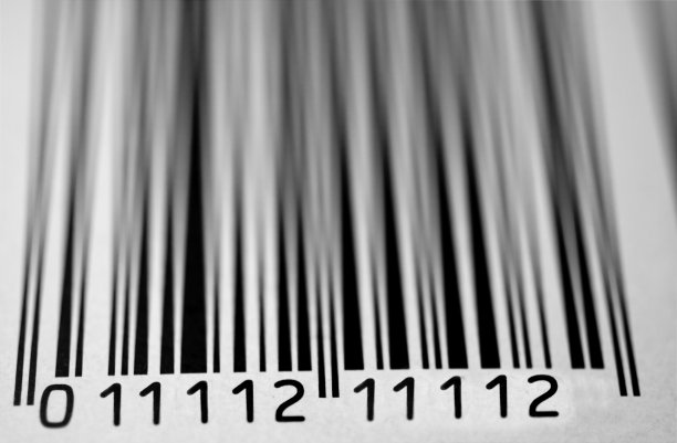 具有选择性焦点的条形码图片下载