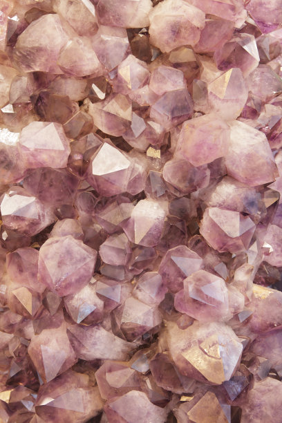 紫水晶石英水晶宝石小面素材图片