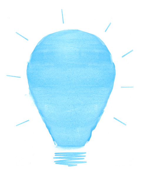 水彩创意灯泡图片下载