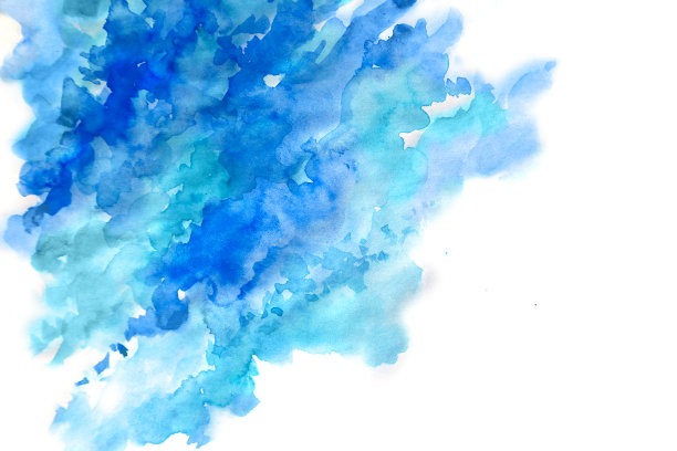 蓝色水彩抽象背景素材图片