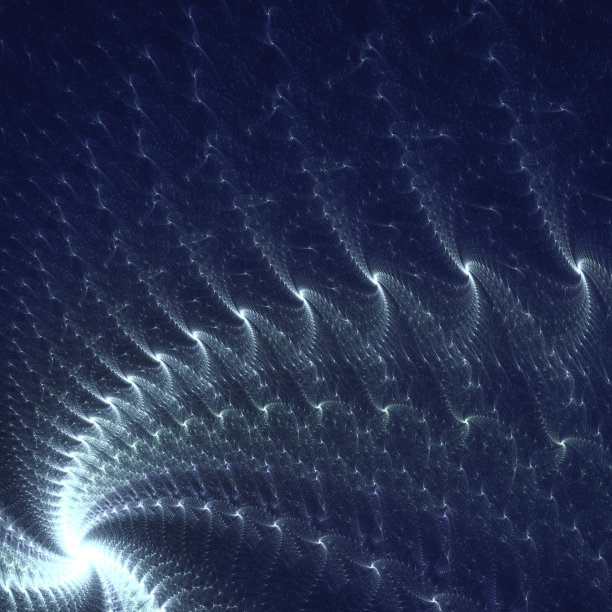 高分辨率蓝色分形背景。图片下载