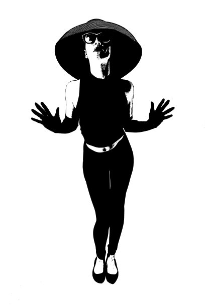 优雅女子舞蹈的剪影照片图片下载