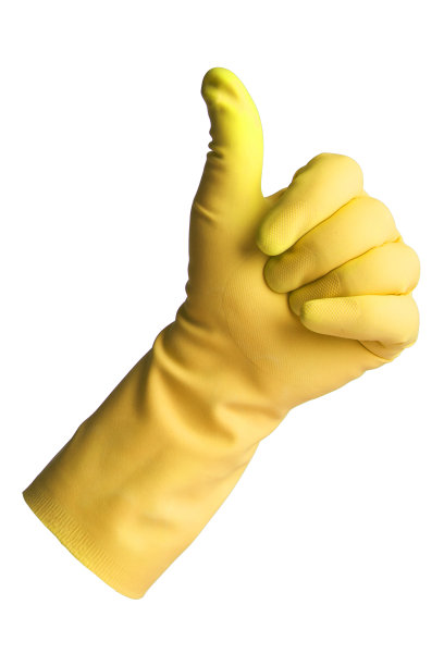 拇指向上的防护手套图片下载