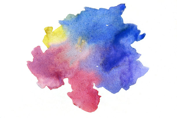 蓝色水彩抽象背景素材图片