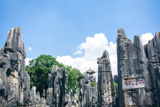 中国昆明的石林图片下载