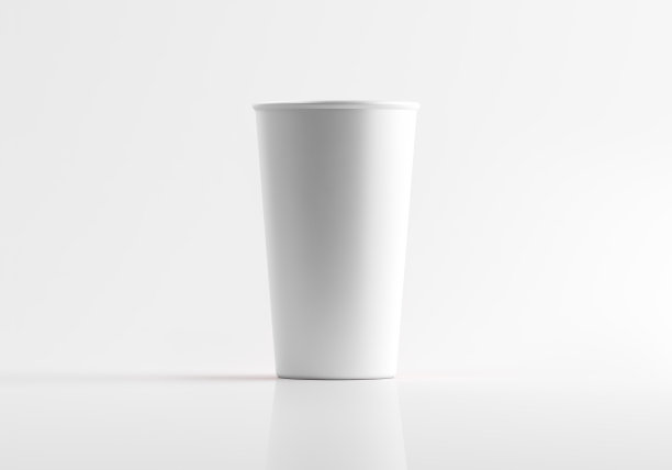 普通纸绝缘咖啡杯白色图片下载