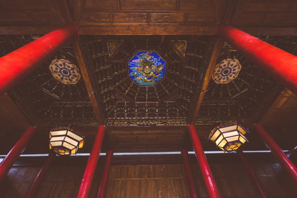 丽江木宫的中国传统宫殿图片下载