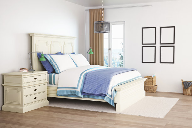 现代极简卧室室内设计素材图片