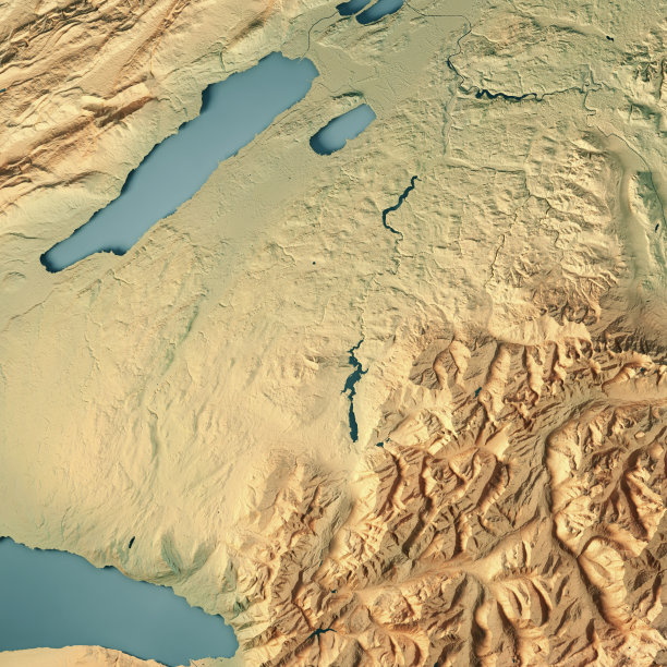 弗里堡，广州瑞士3D渲染地形图图片下载