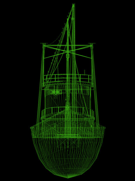 旧渔船的设计元素图片下载