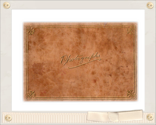 带边的旧皮革相册图片下载