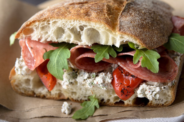 工匠香肠三明治素材图片