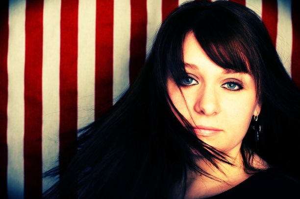 爱国少女肖像图片下载