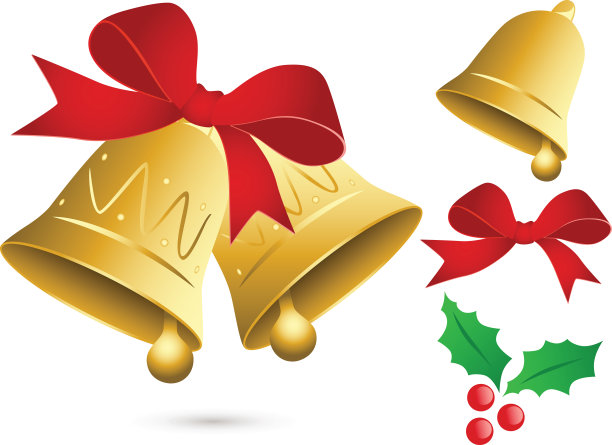 金色圣诞铃铛图片下载