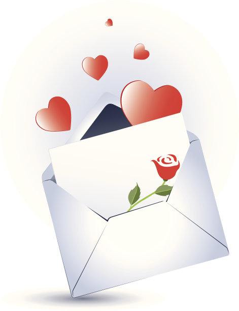 情书插图图片下载