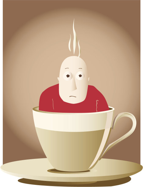 有咖啡瘾的幽默男人图片下载