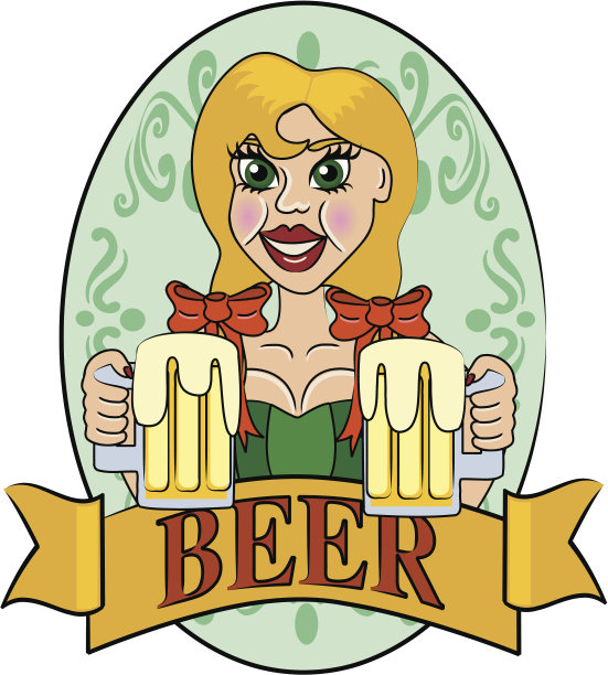 啤酒的女孩图片下载