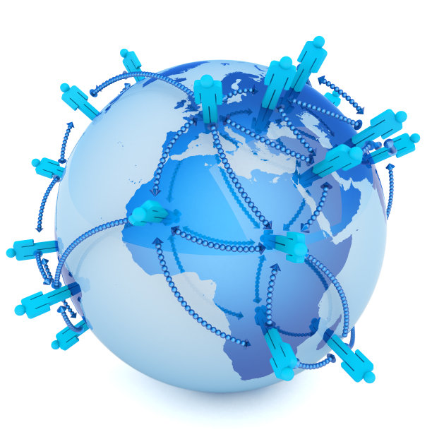 互联的人展示了一个全球性的社交网络图片下载