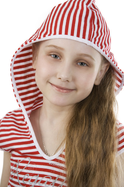 快乐的女孩微笑。图片下载