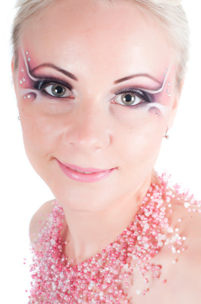 面部艺术的女人图片下载