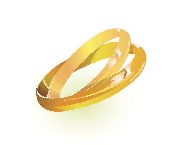 黄金结婚戒指图片下载