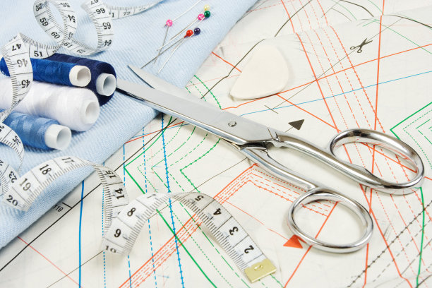 剪子缝纫背景图片下载