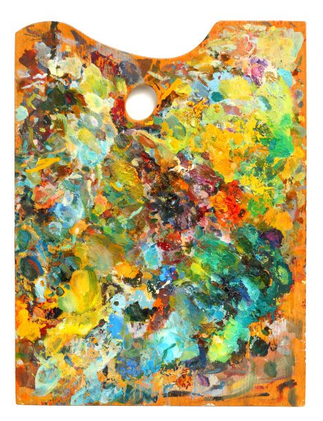 艺术家的调色板上的白色图像图片下载