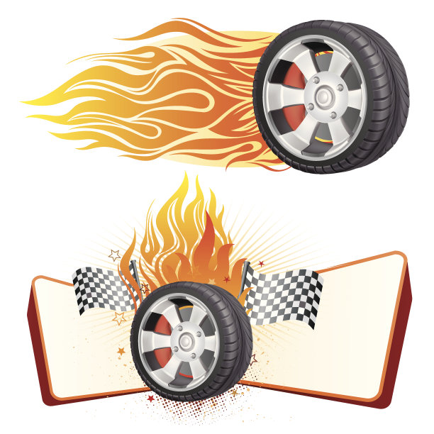 轮和火焰图片下载