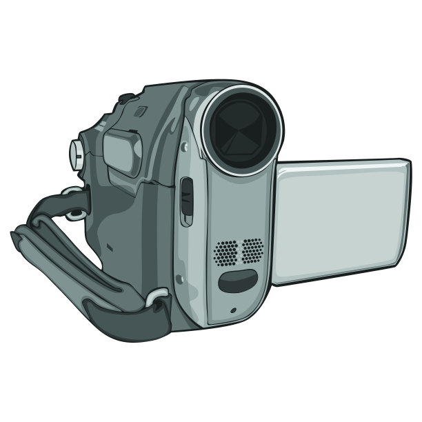 孤立的视频摄像头在白色图片下载