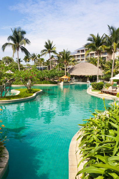 带游泳池的度假别墅图片下载