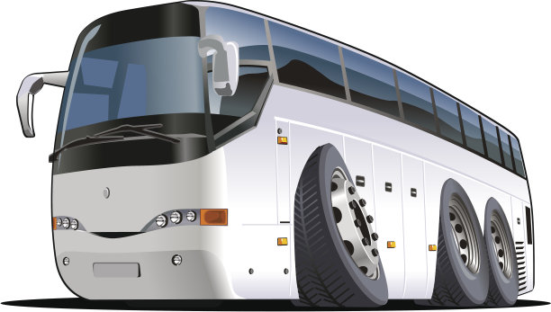 矢量卡通旅游巴士图片下载