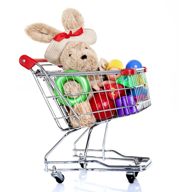 带玩具的购物车图片下载