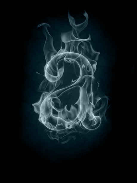 一个由灰色烟雾构成的小写字母图片下载