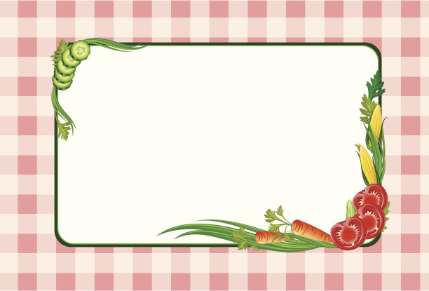 装饰饮食边框与蔬菜图片下载