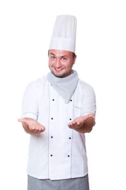 一个快乐的微笑厨师的肖像图片下载
