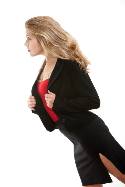 迷人的白种金发女商人图片下载